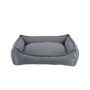 Arlee Home & Pet Cresent Lounger Orthopedic Eco-Friendly Memory Foam Dog Bolster Bed - Gray - S - image 2 of 4