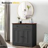 Round Mirror ,  Circle Wall Mirror for Bathroom and Entryway - 3 of 4