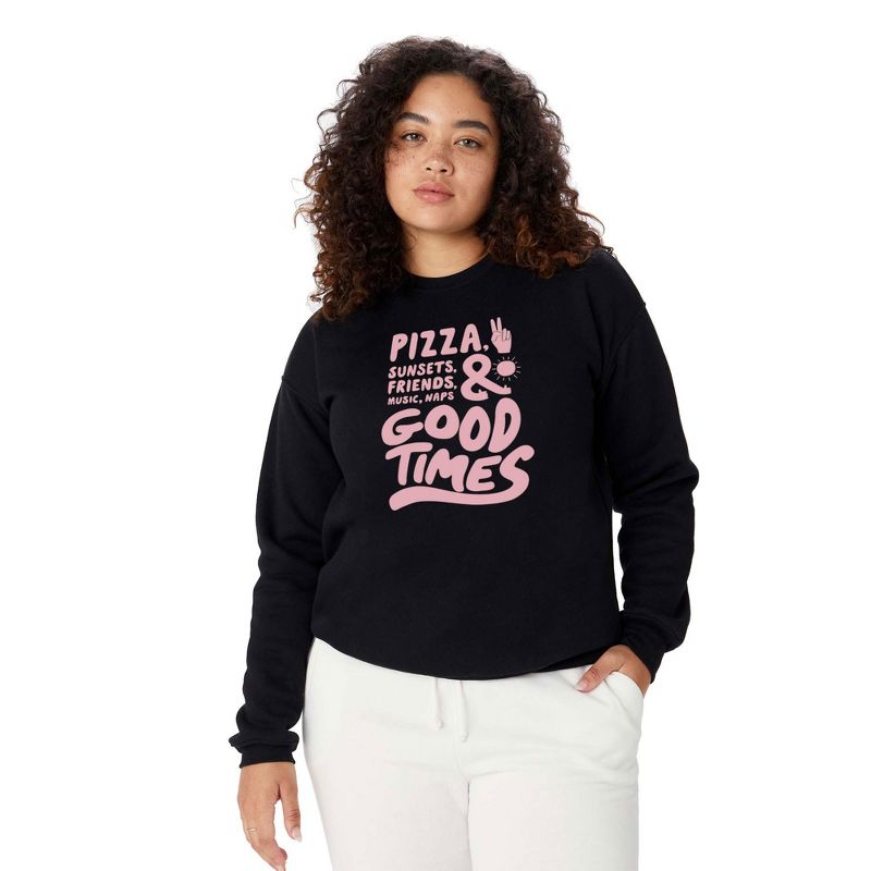 Phirst Pizza Sunsets Good Times Sweatshirt - Deny Designs, 2 of 5