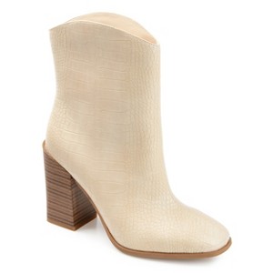 Journee Collection Womens Brekinn Pull On Stacked Heel Booties - 1 of 4