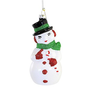 Cody Foster 5.5 Inch Standing Snowman Blow Mold Christmas Tree Retro Vintage Tree Ornaments - 1 of 3