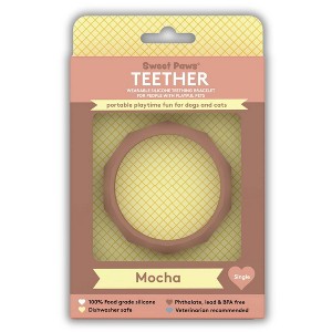 Sweet Paws Silicone Teether for Dogs and Cats - Mocha - 1 of 4