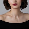 GILDED 1 cttw Lab Grown Diamond and Sterling Silver & 14KT Gold Plated Silver Cross Pendant with an 18 Inch Spring Ring Clasp Cable Chain - 4 of 4