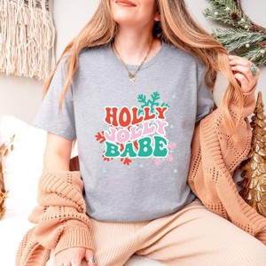Simply Sage Market Holly Jolly Babe Snowflakes Short Sleeve Tee - 1 of 4