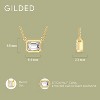 GILDED 1 CTTW Lab-Grown Diamond Bezel Solitaire Pendant, 2.5 Micron 14K Gold-Plated Sterling Silver, Gold Vermeil, 18" Chain, Tarnish-Resistant - 4 of 4