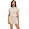 ATHLECHIC Women's Summer Outfits Short Sleeve Tops and Short Pants Sweatsuit Set 2 Pcs - 2 of 4