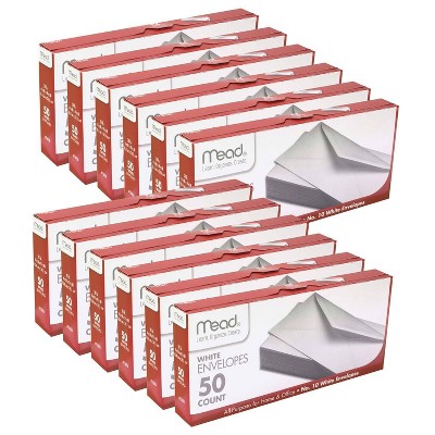 Mead 12pk 50 per pack Boxed Envelopes White