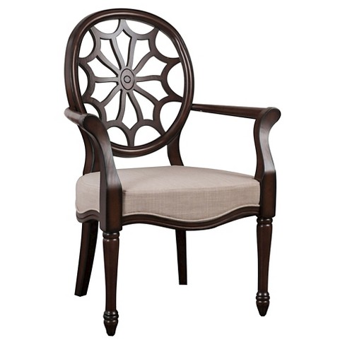 Notre Dame Spider Arm Chair Beige With Brown Christopher