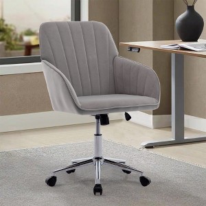 PAGED Adjustable Office Chair Contemporary Desk Chair Ergonomic Swivel Chair with Sturdy Silver Base and Soft Cushion for Office, Bedroom - 1 of 4