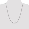 Black Bow Jewelry 2.25mm, 14k White Gold, Solid Parisian Wheat Chain Necklace - 2 of 4