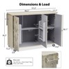 51" Kitchen Island Cart with Drop Leaf, Kitchen Island Cart on Wheels,Rolling Kitchen Cart with Towel Bar, Mobile Kitchen Island for Dining Room - 4 of 4