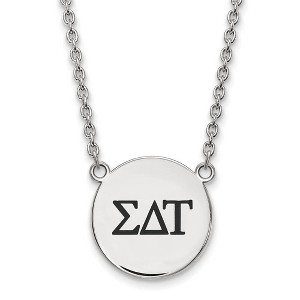 Black Bow Jewelry Sterling Silver Sigma Delta Tau Greek Life Necklace 18 Inch - 1 of 4