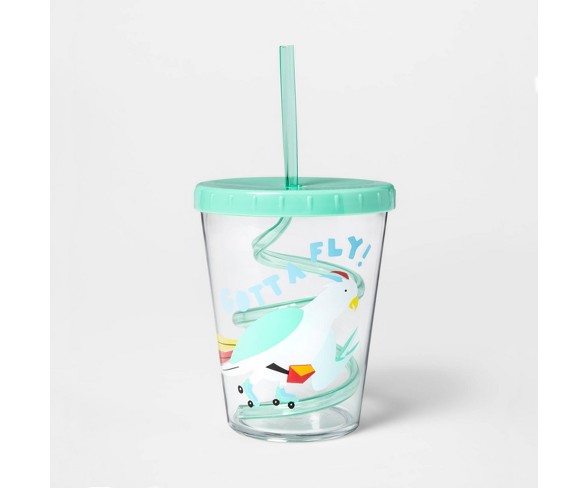 15oz Plastic Cockatoo Tumbler with Lid and Straw Green - Sun Squad&#153;