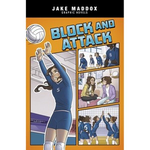 Block and Attack - (Jake Maddox Graphic Novels) by  Jake Maddox (Paperback) - 1 of 1