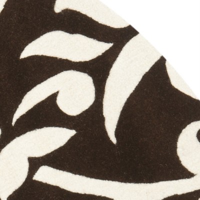 Ivory Round Tufted Handmade Wool and Cotton Rug