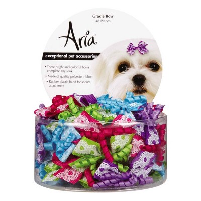 Aria Gracie Dog Bows Canister 48 pieces
