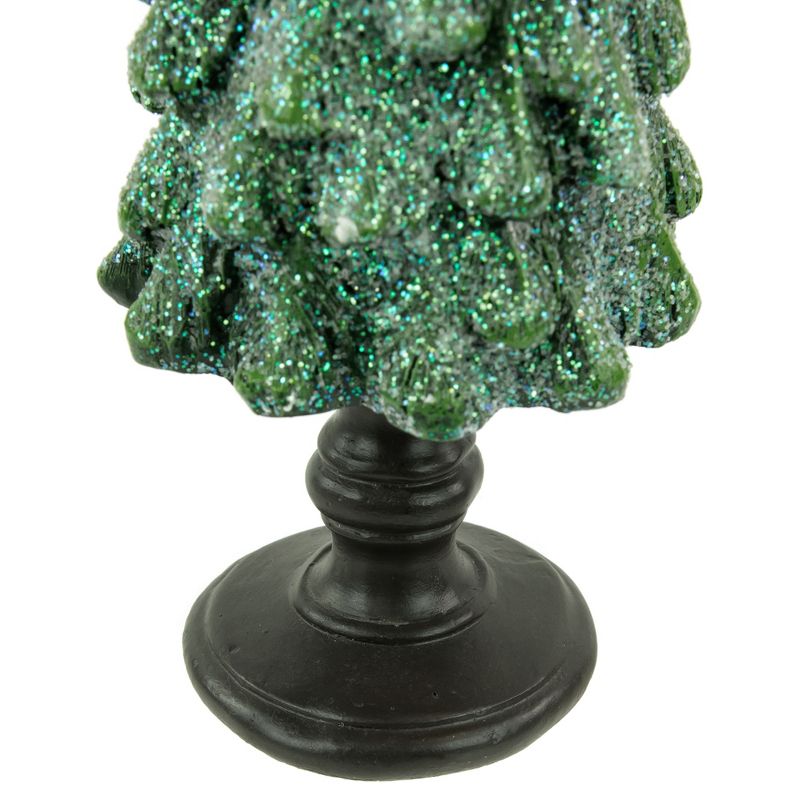Northlight 11" Green Glittered Tree With Red Cardinals Christmas Decoration, 3 of 7