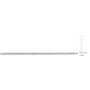 EVERLY JEWELRY | Sterling Silver 2.5mm Bead with 1.7mm Wheat Link Chain Necklace, 18 inc + 2 inc - 2 of 4