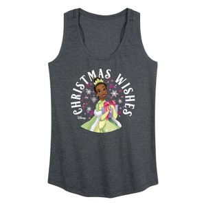Women's - Disney - Christmas Wishes Tiana Graphic Racerback Tank - 1 of 4