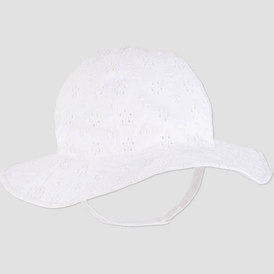 Carter's Just One You®️ Baby Girls' Solid Sun Hat - White 6-12M