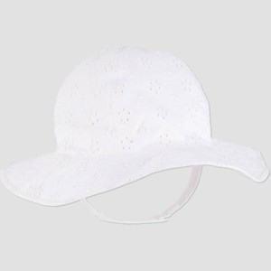 Carter's Just One You® Baby Girls' Solid Sun Hat - White - 1 of 3