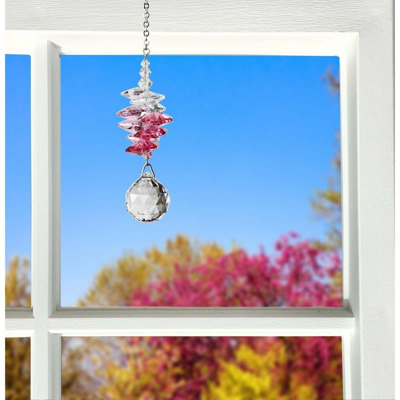 Woodstock Crystal Suncatchers, Crystal Sunrise Cascade Pink, Crystal Wind Chimes For Inside, Office, Kitchen, Living Room Décor, 3"L, 2 of 7