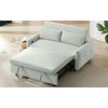 NicBex 57.48 Inch Pull-out Sofa Bed Convertible 2 Seat Loveseat Sofa with 2 Throw Pillows and USB Ports for Living Room,Apartment,Green - 2 of 4