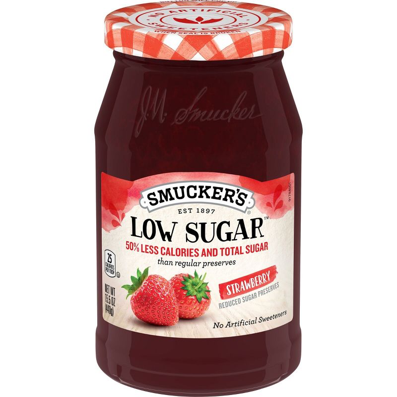 Smucker&#39;s Low Sugar Strawberry Preserves - 15.5oz, 1 of 7