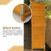 56"L x 19.5"W x 64"H Outdoor Storage Shed with Lockable Door, Wooden Tool Storage Shed w/Detachable Shelves & Pitch Roof, Natural - 2 of 4