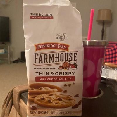 Pepperidge Farm Farmhouse Thin & Crispy Milk Chocolate Chip Cookies, 6.9 Oz  Bag