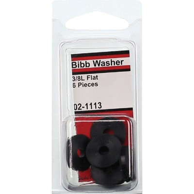 Black Rubber Flat Bibb Faucet Washer Pack of 6