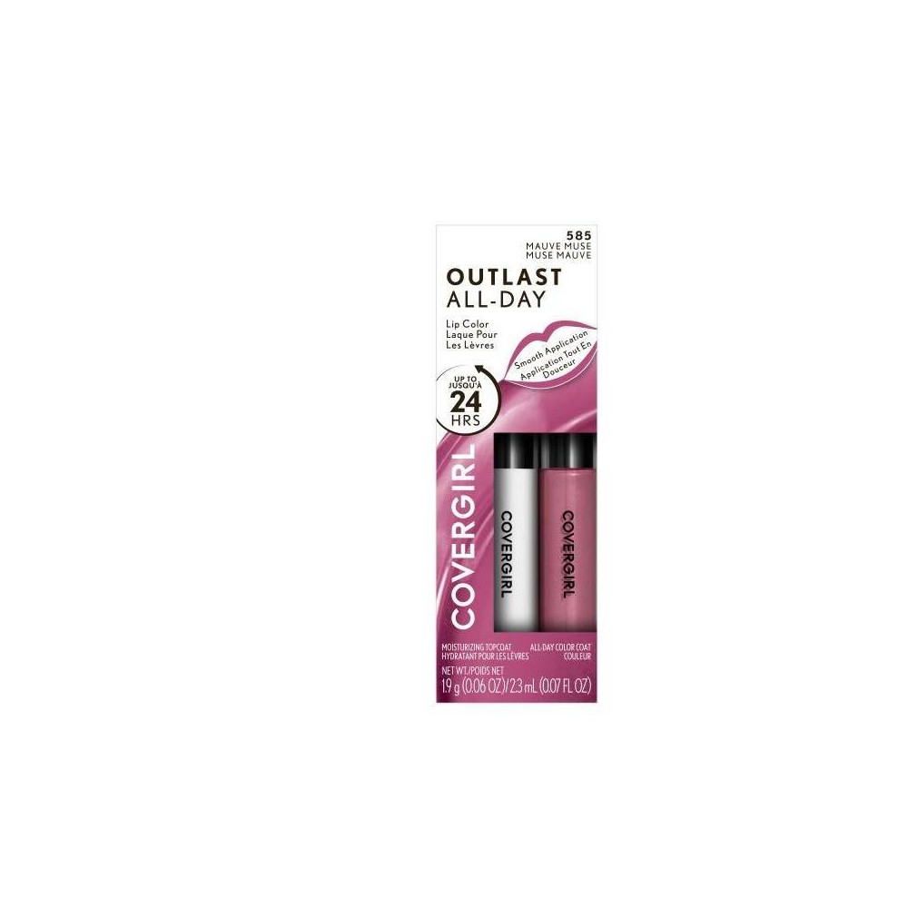 Photos - Other Cosmetics CoverGirl Outlast All-Day Lip Color with Topcoat - Mauve Muse - 0.13 fl oz 