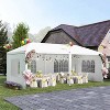 BestMassage 19.2x9.6FT Outdoor Canopy Tent with 4 Removable Sidewalls Canopy Party Wedding Tent Garden Gazebo Pavilion Cater Events, White - 2 of 4