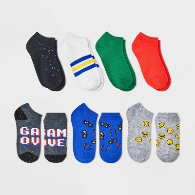 Boys' 7pk No Show Gamer Socks - Cat & Jack™ : Target