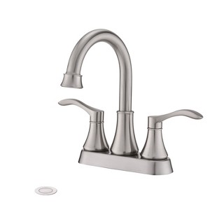 PROOX 4 in. Centerset 2-Handle Swivel Spout Bathroom Faucet with Pop-Up Drain - 1 of 4