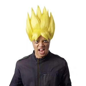 Costume Culture by Franco LLC Anime Warrior Adult Yellow Costume Wig - 1 of 4