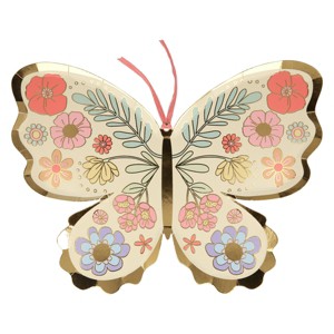 Meri Meri Floral Butterfly Plates (Pack of 8) - 1 of 2