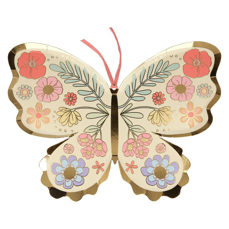 Meri Meri Floral Butterfly Plates (Pack of 8), 1 of 3