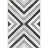 Washable Geometric Area Rug, Low Pile Stain Resistant Foldable Carpet for Bedroom, Dining Room, Office - 2 of 4