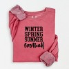 Simply Sage Market Winter Spring Summer Football Lightweight Garment Dyed Sweatshirt - 2 of 4