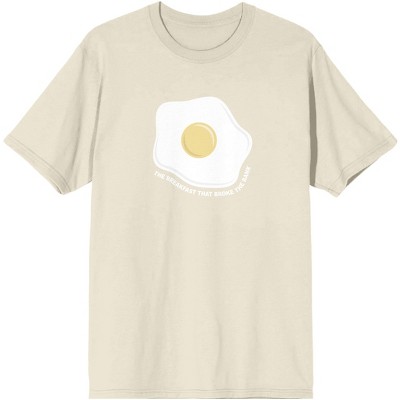 Expensive Eggs The Breakfast That Broke The Bank Crew Neck Short Sleeve  Men's Natural T-shirt-3XL