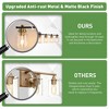 BAOURE 3-Light Brass Bathroom Vanity Light, 21.65" Vintage Vanity Light with Clear Glass Shades for Mirror, Living Room - 4 of 4