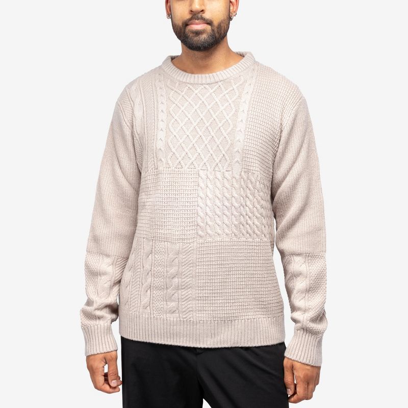 X RAY Men's Crewneck Mixed Texture Sweater, 5 of 8