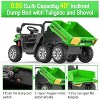 24V 4WD 6-Wheel 2-Seater Kids Ride-On Dump Truck, Remote Control, 4×75W Motors, LED Lights, Music, Functional Dump Bed - 3 of 4