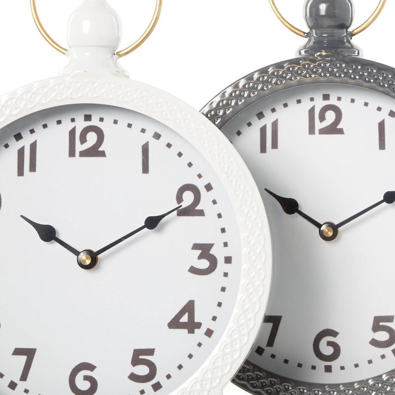 Set of 2 Metal Clocks with Gold Accents - Olivia &#38; May, 4 of 7