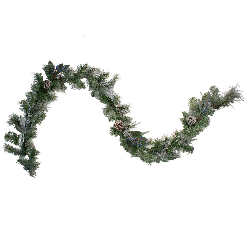 Northlight 6' x 10" Unlit Mixed Pine, Blueberries and Pine Cone Artificial Christmas Garland, 1 of 7