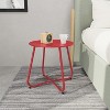 Yardgrace 18-Inch Foldable Metal Side Table w/Detachable Design & Adjustable Feet - 3 of 4