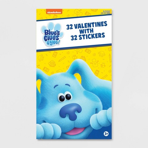 Blues Clues 32ct Valentines With Deluxe Stickers Target