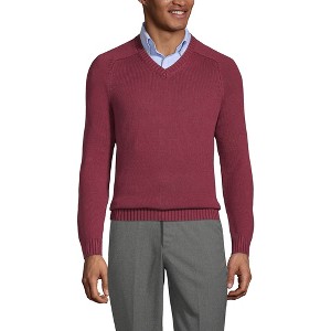 School Uniform Young Men's Cotton Modal V-neck Sweater - 1 of 4
