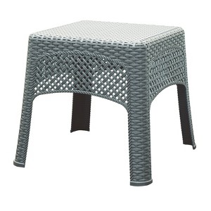 Adams Square Resin Woven Side Table - 1 of 1